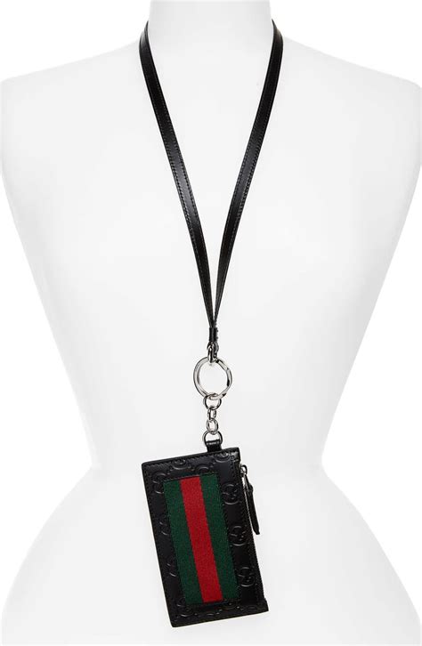 gucci credit card case|gucci card case with lanyard.